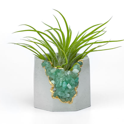 GREEN AVENTURINE GEODE PLANTER