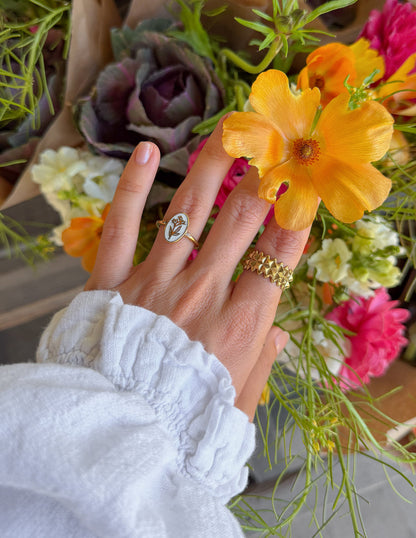 Bloom Again Enamel Ring