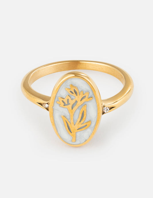 Bloom Again Enamel Ring
