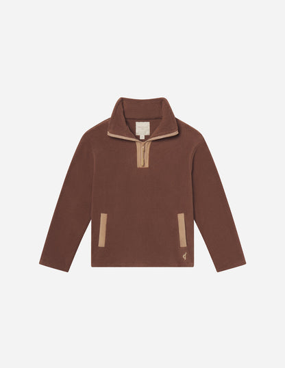 Brown Fleece Kids Pullover