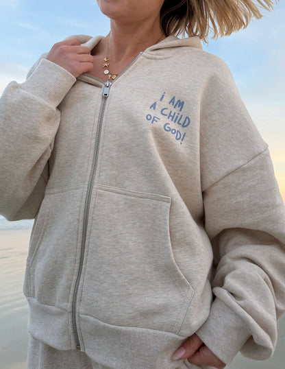 Child of God Eggshell Full-Zip Hoodie