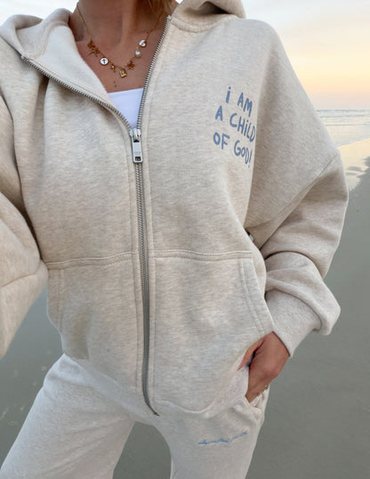Child of God Eggshell Full-Zip Hoodie