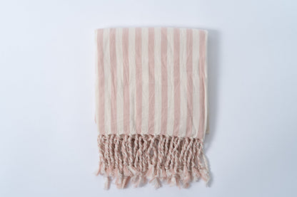 Girit Salmon Cotton Linen Towel