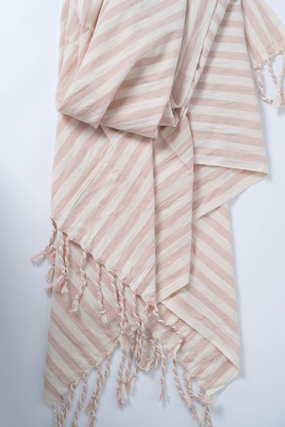Girit Salmon Cotton Linen Towel