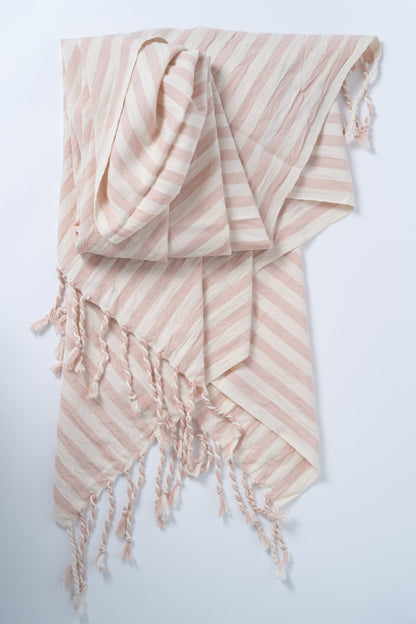 Girit Salmon Cotton Linen Towel