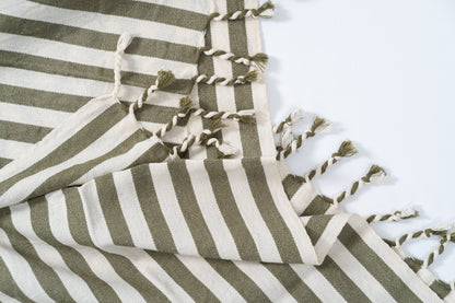 Girit Haki Cotton Linen Towel
