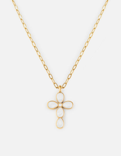 Eternal Light Cross Paperclip Chain Necklace