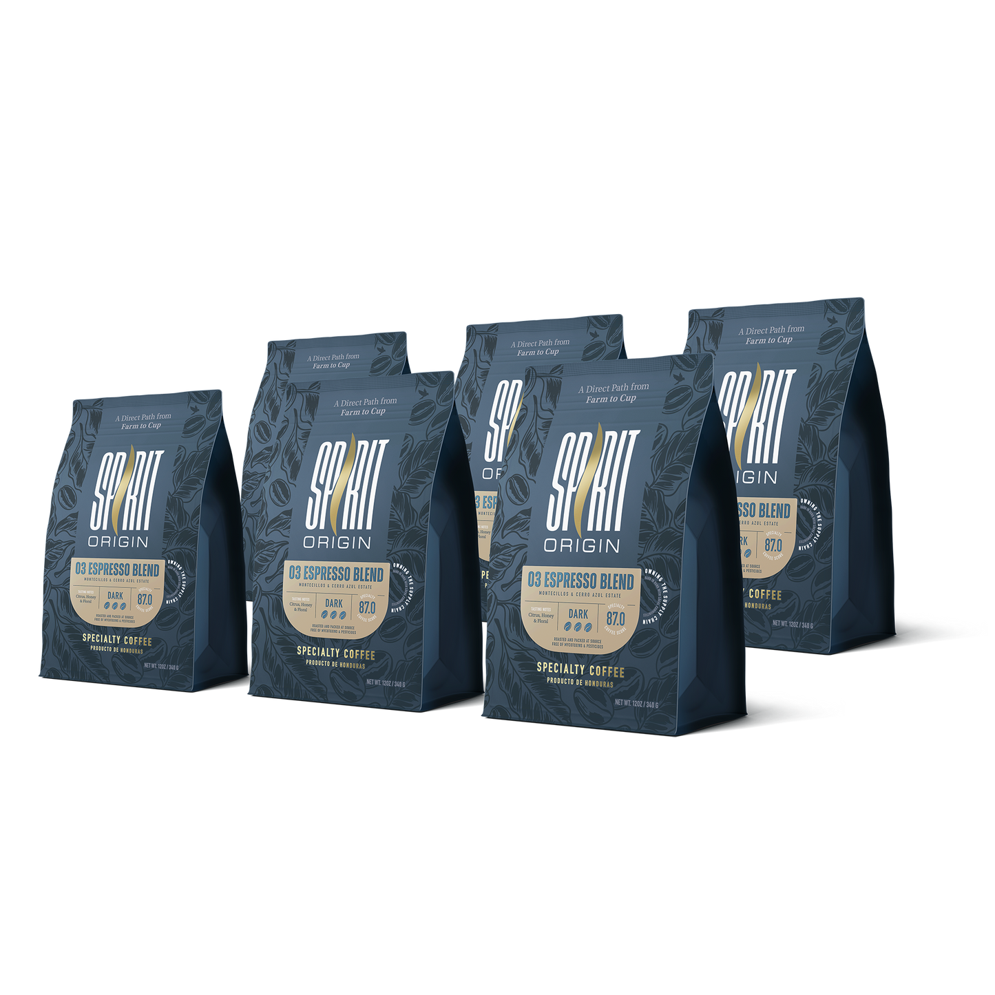 Honduran Espresso Blend – Medium-Dark Roast Specialty Coffee, 6-Pack 4.5lb