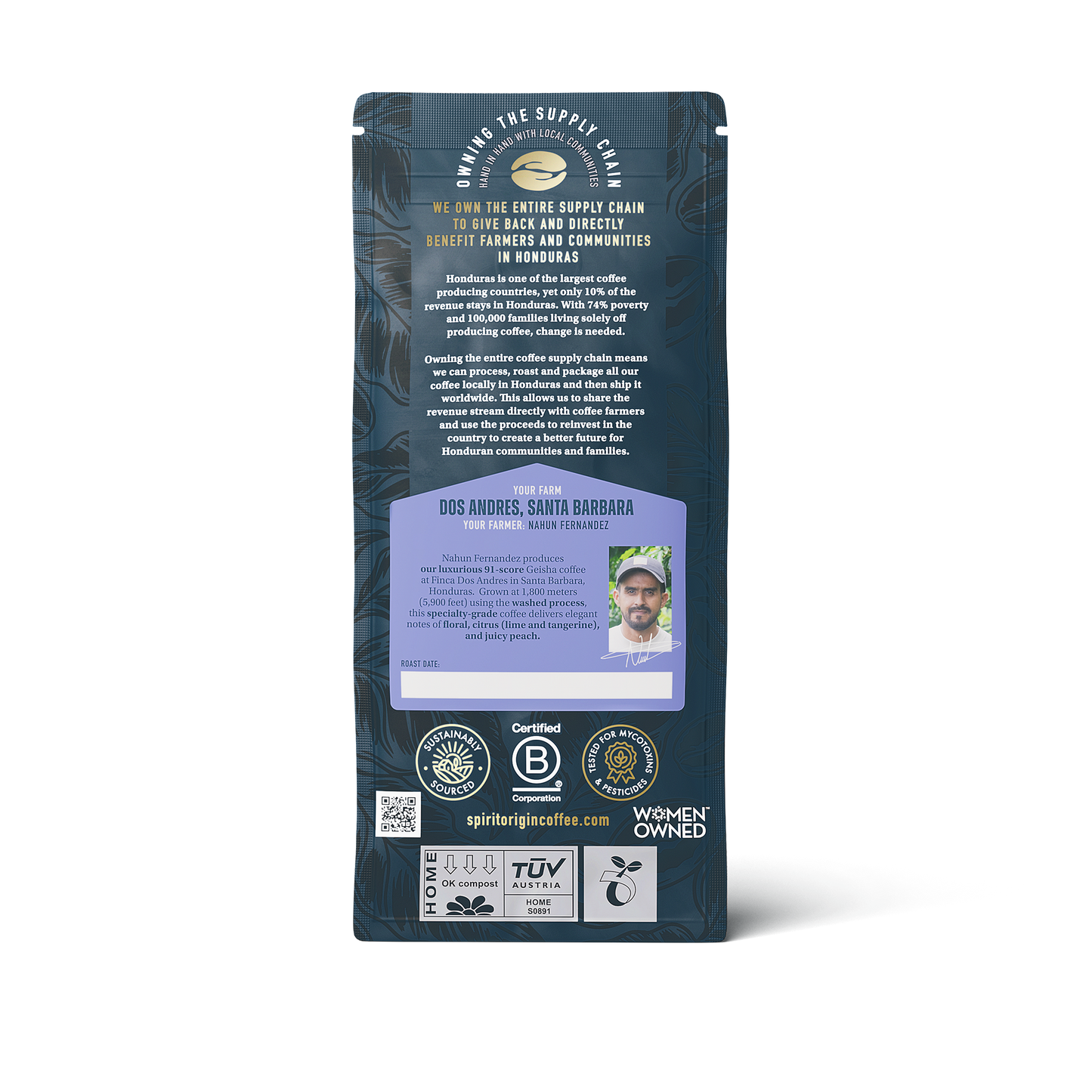 Honduras Dos Andres Gesha Washed – Light Roast Specialty Coffee, 50g Sample