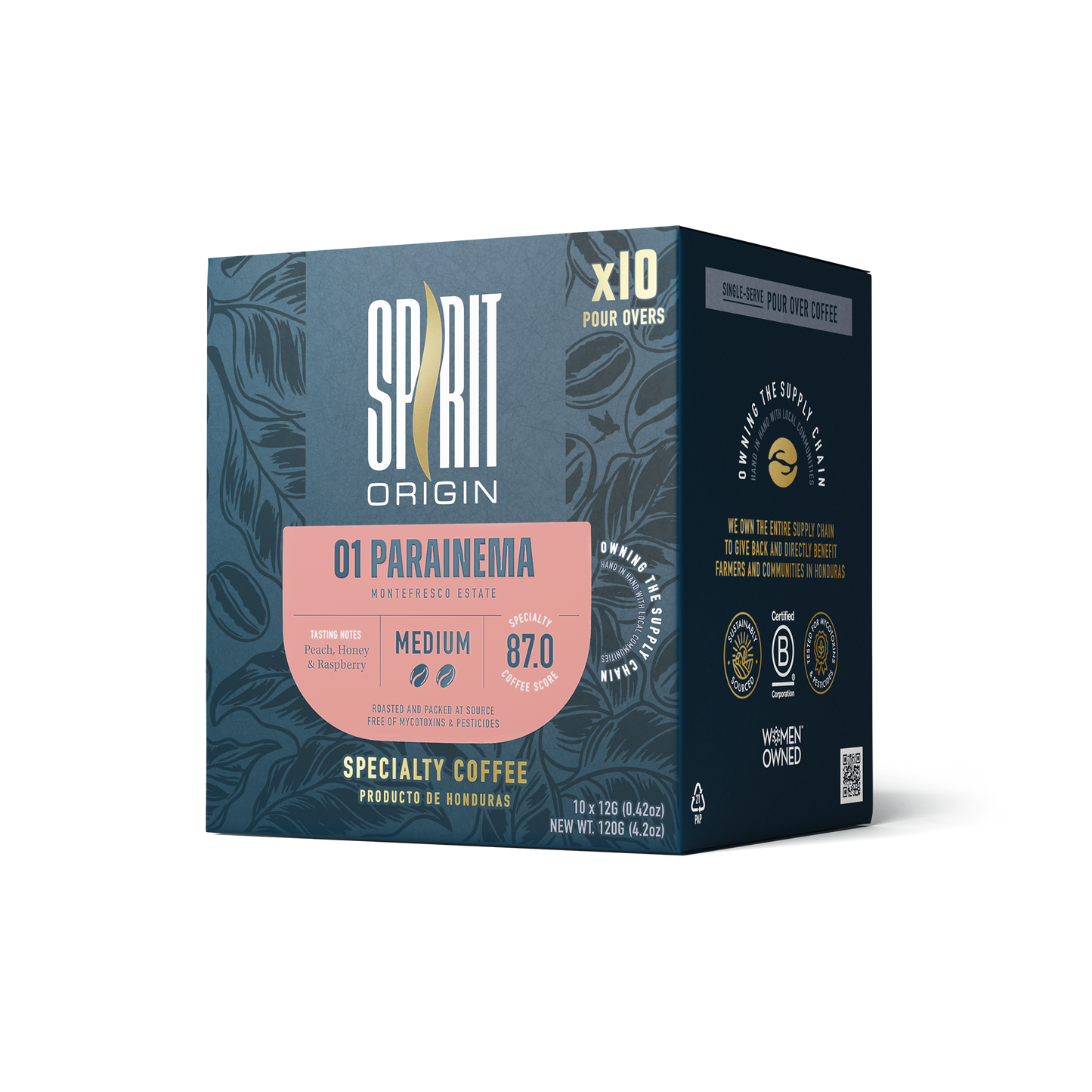 Single-Serve Pour-Over Drip Coffee Bags – Parainema Medium Roast Specialty Coffee (10-Pack)