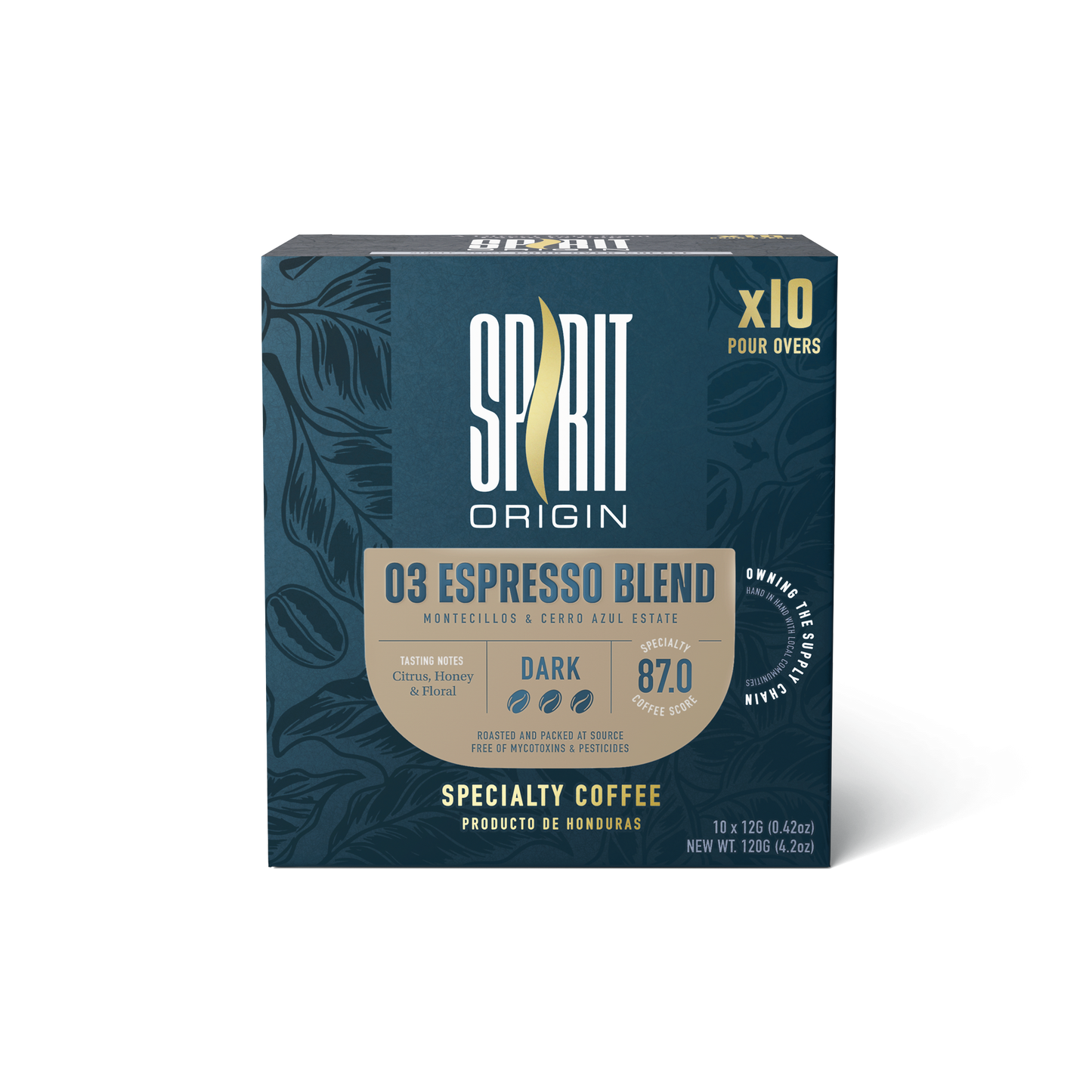 Single-Serve Pour-Over Drip Coffee Bags – Espresso Blend Specialty Coffee (10-Pack)