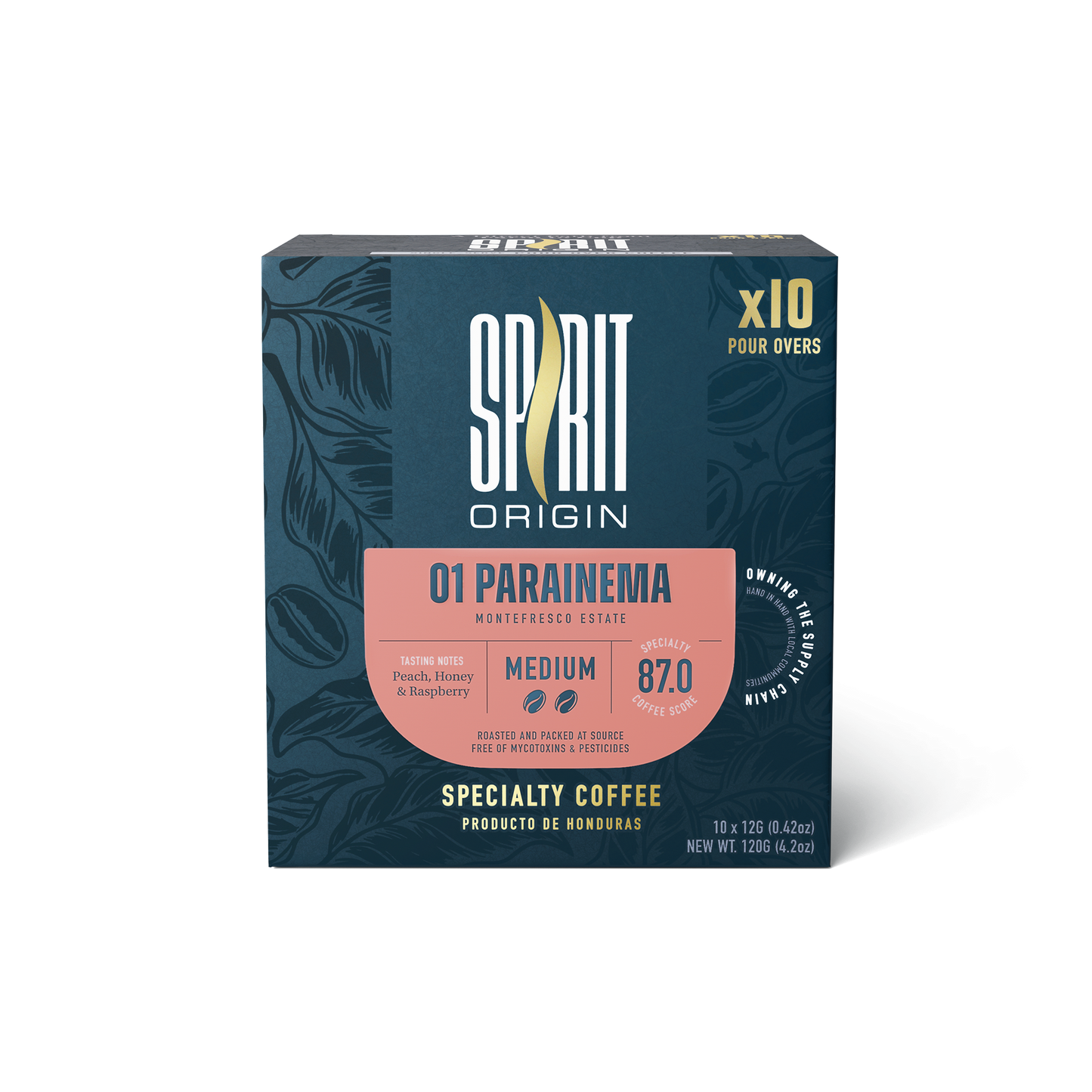 Single-Serve Pour-Over Drip Coffee Bags – Parainema Medium Roast Specialty Coffee (10-Pack)