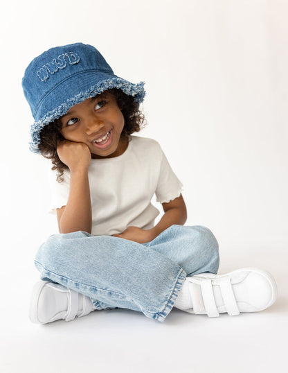 WWJD Denim Kids Bucket Hat