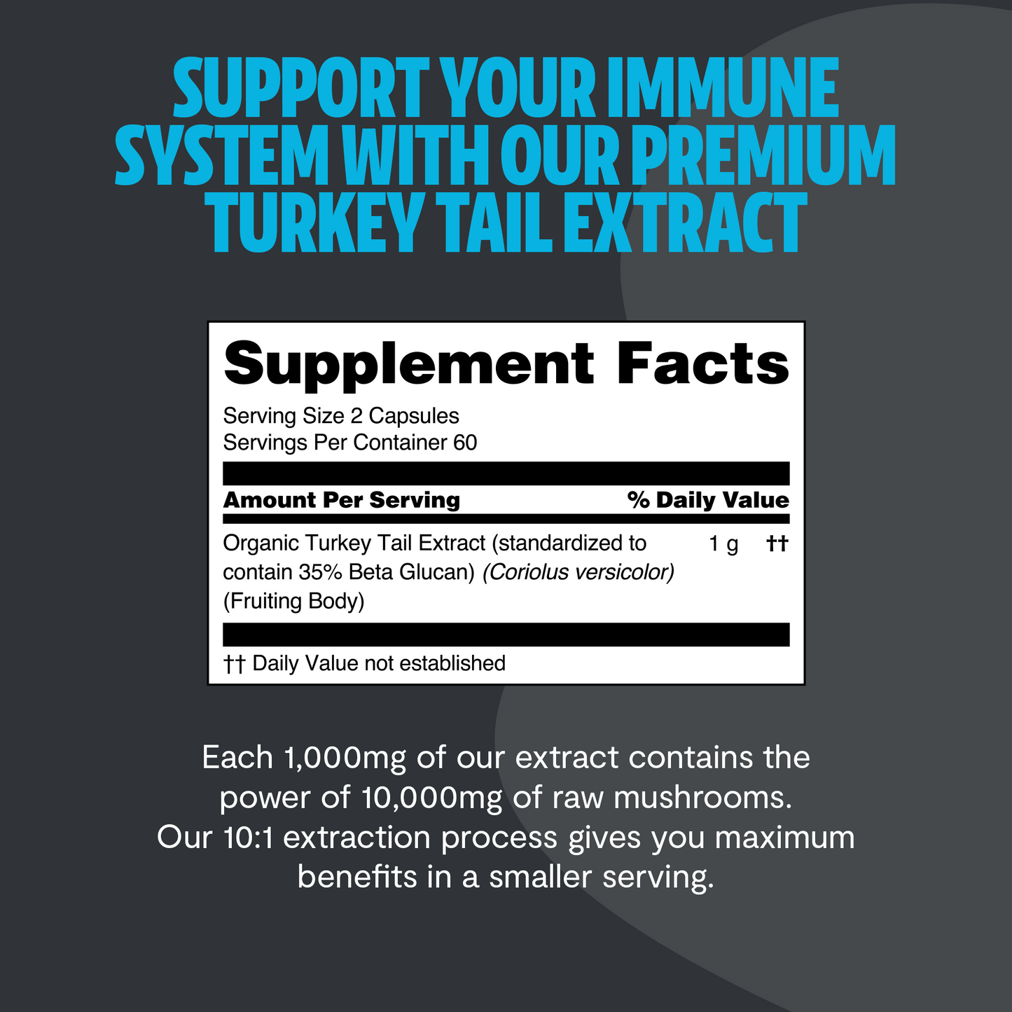 Organic Turkey Tail Mushroom Capsules